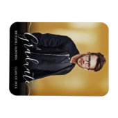 Moderne Kalligrafie Script Grad Foto Ankündigung Magnet (Horizontal)