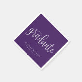 Moderne Kalligrafie Script Lila Abschluss Serviette (Ecke)