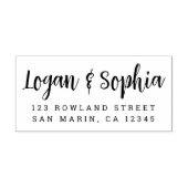Moderne Kalligrafie-Script-Name-Rücksendeadresse Permastempel (Design)