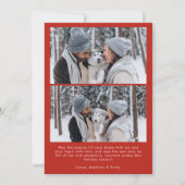 Moderne Kalligrafie Script Red 3 Foto Weihnachten (Rückseite)