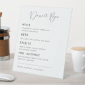Moderne Kalligrafie-Script Wedding Dessert Bar Men Sockelschild (In Situ)