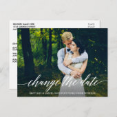 Moderne Kalligrafie-Skripte ändern das Date-Foto Postkarte (Vorne/Hinten)