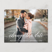 Moderne Kalligrafie-Skripte ändern das Datum des n Postkarte (Vorderseite)