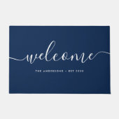 Moderne Kalligrafie-Skripte Willkommensfamilie Fußmatte (Vorderseite)