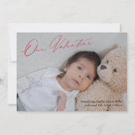 Moderne Kalligrafie Valentine Geburtserklärung Feiertagskarte