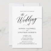 Moderne Kalligrafie-Website UAWG Wedding Einladung (Vorderseite)
