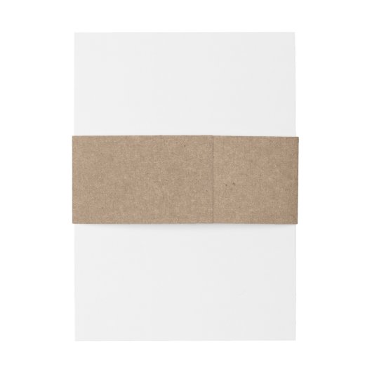 Moderne Kalligrafie Wedding Kraft Einladungsbanderole (Rückseitenbeispiel)