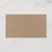 Moderne Kalligrafie Wedding Registry Kraft Begleitkarte (Rückseite)