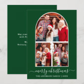 Moderne Kalligrafie Weihnachten 3 Foto Arch Green (Vorne/Hinten)