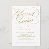 Moderne Kalligrafie - zeitlose Goldene Probe Einladung (Vorne/Hinten)