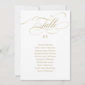 Moderne Kalligrafie - zeitlose Sitzkarte Einladung (Rückseite)