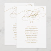 Moderne Kalligrafie - zeitlose Sitzkarte Einladung (Vorne/Hinten)