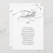 Moderne Kalligrafie - zeitlose Sitzkarte Einladung (Vorne/Hinten)