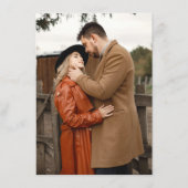 Moderne Kalligrafie Zeitlose Terrakotta-Hochzeit Begleitkarte (Rückseite)