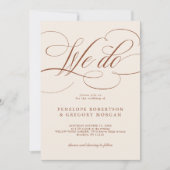 Moderne Kalligrafie Zeitlose Terrakotta-Hochzeit Einladung (Vorderseite)