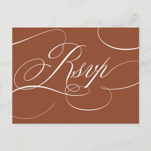 Moderne Kalligrafie Zeitlose Terrakotta-UAWG Postkarte (Vorderseite)