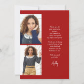 Moderne Kalligrafie - Zwei-Foto-Abschluss Dankeskarte (Rückseite)