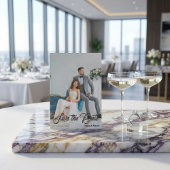 Moderne Kalligrafieschrift Foto-Hochzeit Save The Date