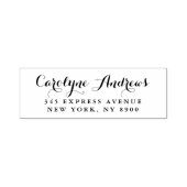 Moderne KalligrafieSelbstfarbige Rücksendeadresse Permastempel (Design)