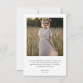 Moderne Kalligraphie 3 Foto Brautparty Dankeskarte (Rückseite)