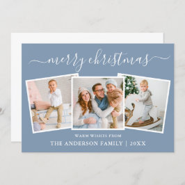 Moderne Kalligraphie 3 Foto Weihnachten Blau