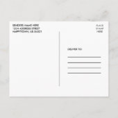 Moderne Kalligraphie 4 Foto Abschluss Ankündigung Postkarte (Rückseite)