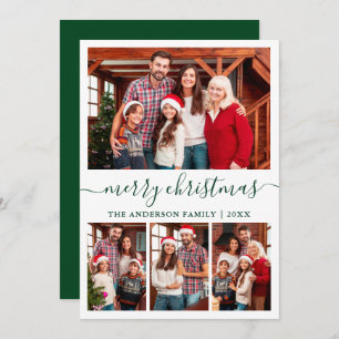 Moderne Kalligraphie 4 Foto Grün Frohe Weihnachten