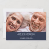 Moderne Kalligraphie 50. Hochzeitstag Einladung (Rückseite)