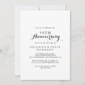 Moderne Kalligraphie 50. Hochzeitstag Einladung (Vorderseite)