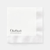 Moderne Kalligraphie 60. Geburtstagsparty Serviette (Vorderseite)