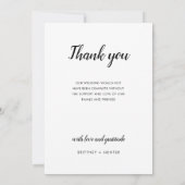 Moderne Kalligraphie 9 Foto Collage Dusty Blue Dankeskarte (Rückseite)