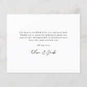 Moderne Kalligraphie 9 Foto Collage Wedding Danke (Rückseite)