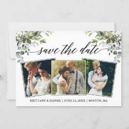 Moderne Kalligraphie Aquarellgrüne 3 Foto Save The Date