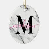 Moderne Kalligraphie aus schwarzgrauem Marmor Keramik Ornament (Rechts)