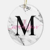 Moderne Kalligraphie aus schwarzgrauem Marmor Keramik Ornament (Links)