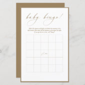 Moderne Kalligraphie | Baby Bingo (Vorne/Hinten)