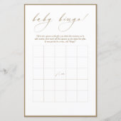 Moderne Kalligraphie | Baby Bingo (Vorderseite)