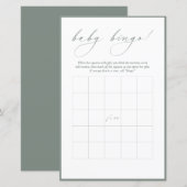 Moderne Kalligraphie | Baby Bingo Evergreen (Vorne/Hinten)