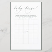 Moderne Kalligraphie | Baby Bingo Evergreen (Vorderseite)
