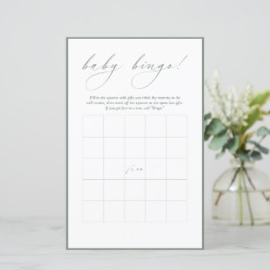 Moderne Kalligraphie Baby Bingo Evergreen