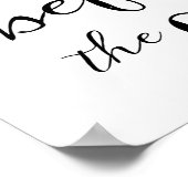 Moderne Kalligraphie Bachelorette Hen Jungendruck Poster (Ecke)