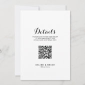 Moderne Kalligraphie Back and Front Wedding Einladung (Rückseite)