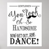 Moderne Kalligraphie Badezimmer Hochzeitsstiftung Poster (Vorne)