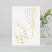 Moderne Kalligraphie bei der letzten Hochzeit Folieneinladung (Stehend vorne)