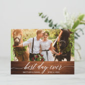 Moderne Kalligraphie Beste Tageswoche Dankeskarte (Stehend Vorderseite)