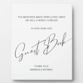 Moderne Kalligraphie Bitte unterschreiben Sie ein  Fotoplatte (Vorderseite)