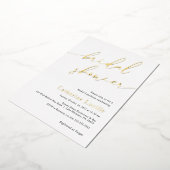 Moderne Kalligraphie Brautparty Foil Einladung (Gedreht)