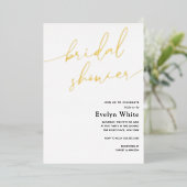 Moderne Kalligraphie Brautparty Foil Einladung (Stehend vorne)