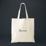 Moderne Kalligraphie Bridesmaid Tote Bag Tragetasche<br><div class="desc">Diese moderne kalligraphische Totentasche ist das perfekte Hochzeitsgeschenk,  um Ihre Brautmädchen und Trauzeugin für eine rustikale Hochzeit zu präsentieren. Das einfache und elegante Design zeichnet sich durch klassische und extravagante Schriftzeichen in Schwarz und Weiß aus.</div>