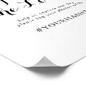 Moderne Kalligraphie Capture the Liebe Hashtag Sig Poster (Ecke)